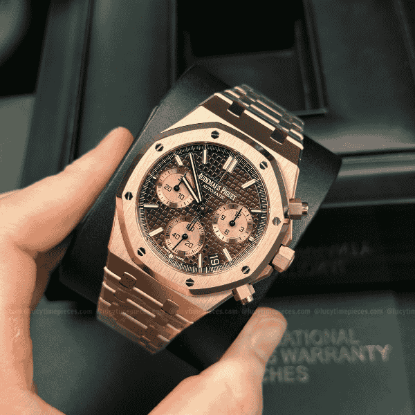 Super Clone Audemars Piguet Royal Oak Chronograph 26331OR.OO.1220OR.02 Chocolate — case and bezel