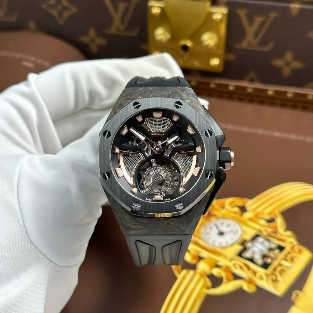 Super Clone Audemars Piguet Royal Oak Concept Flying Tourbillon 26638F0.00.D002CA.01 — case and bezel