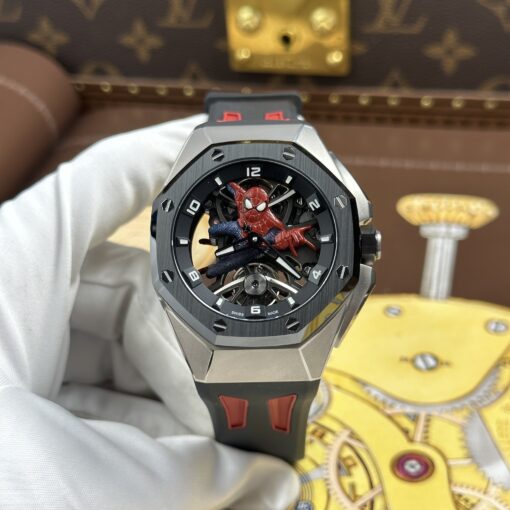 Super Clone Audemars Piguet Royal Oak Concept Tourbillon Spider-Man Limited Edition Of 250 – — case and bezel