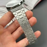 Super Clone Audemars Piguet Royal Oak 41mm Steel Bracelet Steel — on leather display