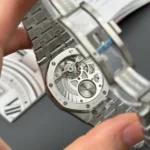 Super Clone Audemars Piguet Royal Oak 41mm Steel Bracelet Steel — on leather display