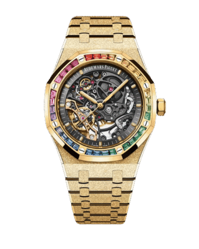 Super Clone Audemars Piguet Royal Oak Frosted Gold Double Balance Wheel Openworked 15412Ba.Yg.1224Ba.01 41mm