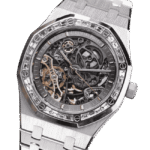 Super Clone Audemars Piguet Royal Oak Frosted Gold Double Balance Wheel Openworked 41mm benzen Baugette