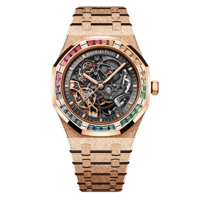 Super Clone Audemars Piguet Royal Oak Frosted Gold Double Balance Wheel Openworked 15412OR.YG.1224OR.01-B 41mm