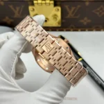 Super Clone Audemars Piguet Royal Oak Frosted Gold Double Balance Wheel Openworked 15412OR.YG.1224OR.01-B 41mm — view 10