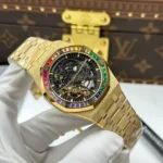 Super Clone Audemars Piguet Royal Oak Frosted Gold Double Balance Wheel Openworked 15412Ba.Yg.1224Ba.01 41mm — case and bezel