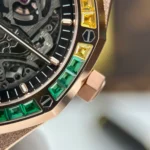 Super Clone Audemars Piguet Royal Oak Frosted Gold Double Balance Wheel Openworked 15412OR.YG.1224OR.01-B 41mm — clasp and links