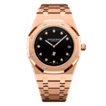Super Clone Audemars Piguet Royal Oak “Jumbo” Extra-Thin 15207OR.OO.1240OR.01 39mm Black Dial Rose Gold –