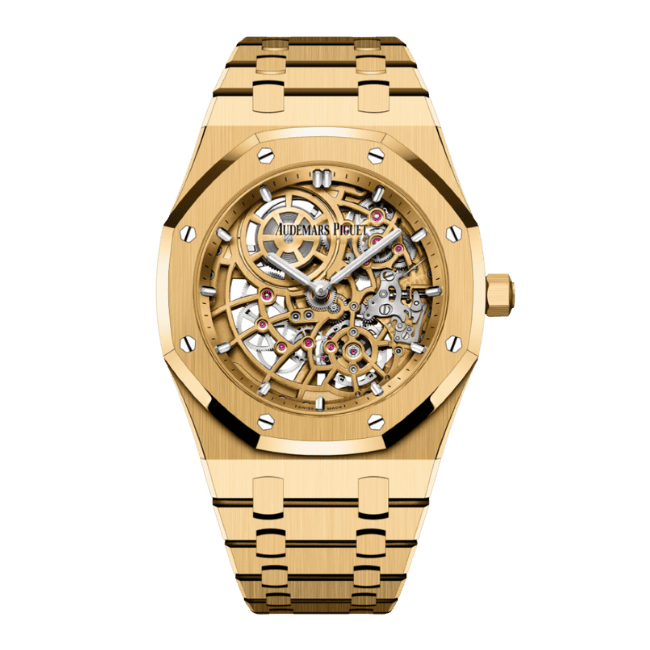 Super Clone Audemars Piguet Royal Oak Jumbo Extra-thin Openworked 16204BA.OO.1240BA.01 39mm