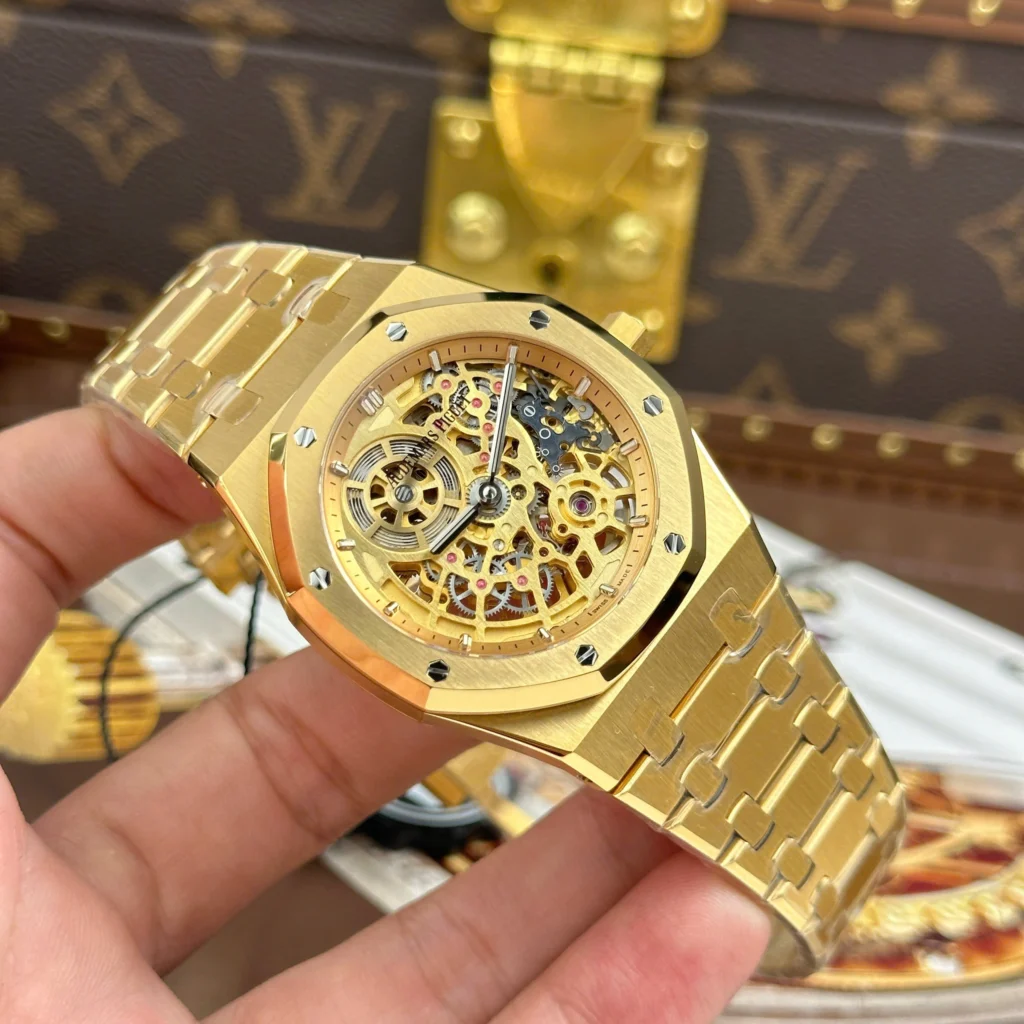 Super Clone Audemars Piguet Royal Oak Jumbo Extra-thin Openworked 16204BA.OO.1240BA.01 39mm — case and bezel