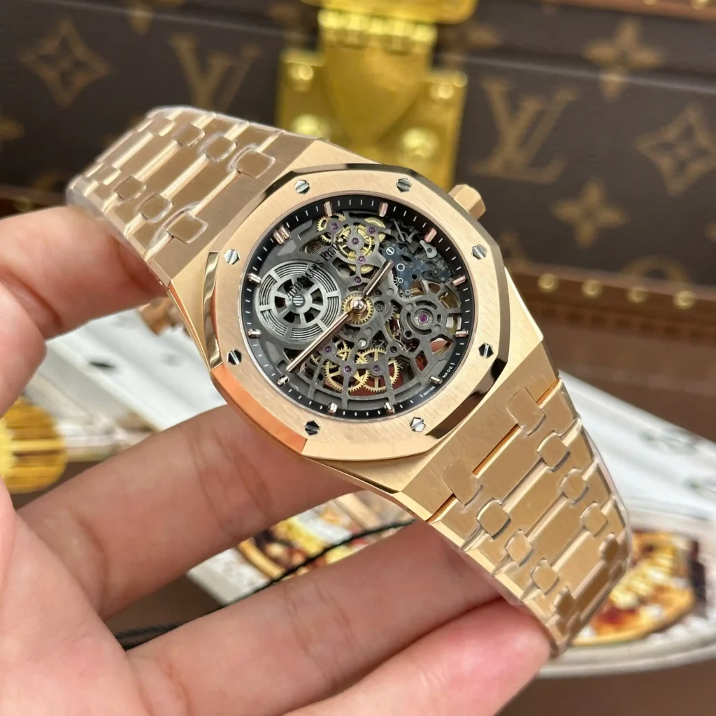 Super Clone Audemars Piguet Royal Oak Jumbo Extra-thin Openworked 16204OR.OO.1240OR.03 39mm – — case and bezel