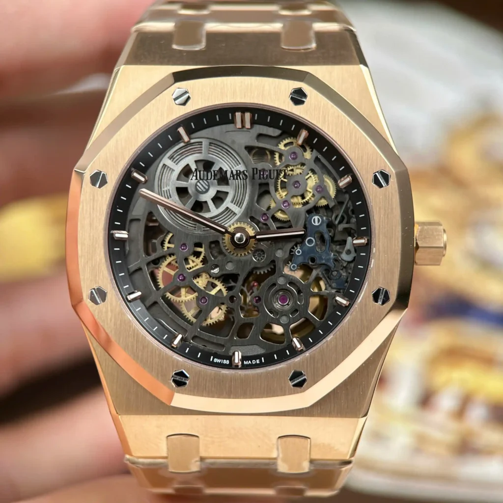 Super Clone Audemars Piguet Royal Oak Jumbo Extra-thin Openworked 16204OR.OO.1240OR.03 39mm – — side profile