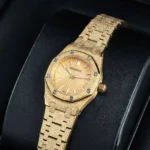 Super Clone Audemars Piguet Royal Oak Mini Frosted Gold 67630BA.GG.1312BA.01 — side profile