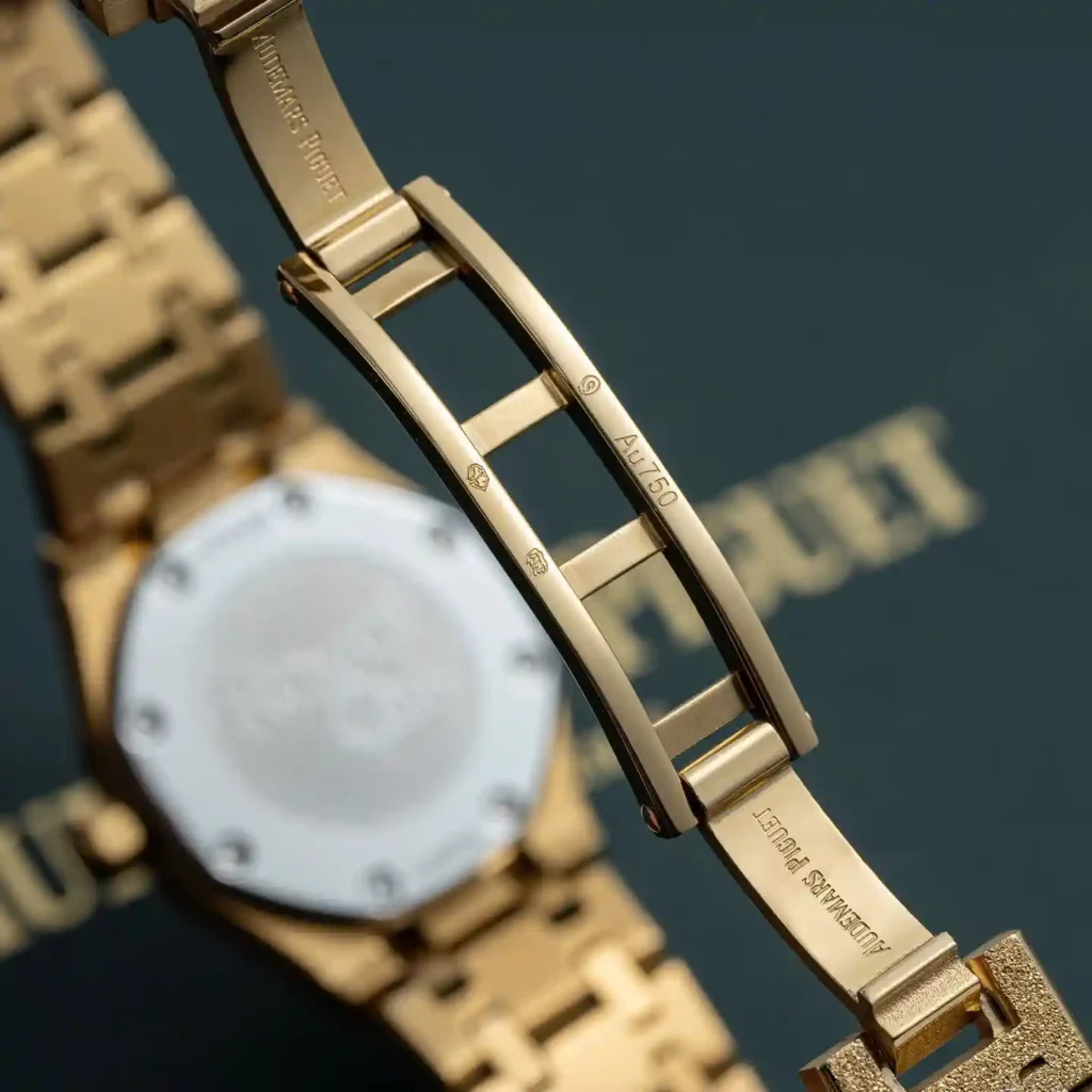 Super Clone Audemars Piguet Royal Oak Mini Frosted Gold 67630BA.GG.1312BA.01 — view 9
