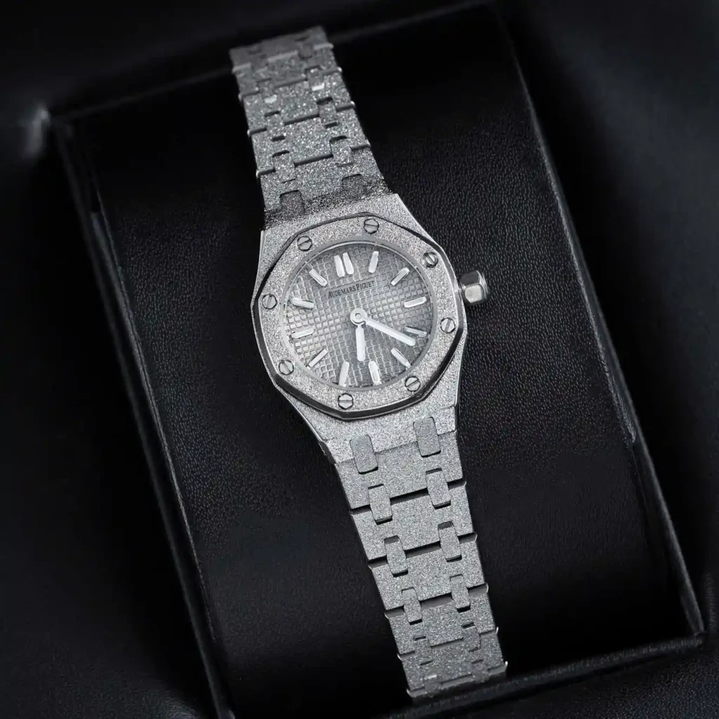 Super Clone Audemars Piguet Royal Oak Mini Frosted Gold 67630BC.GG.1312BC.01 – — side profile