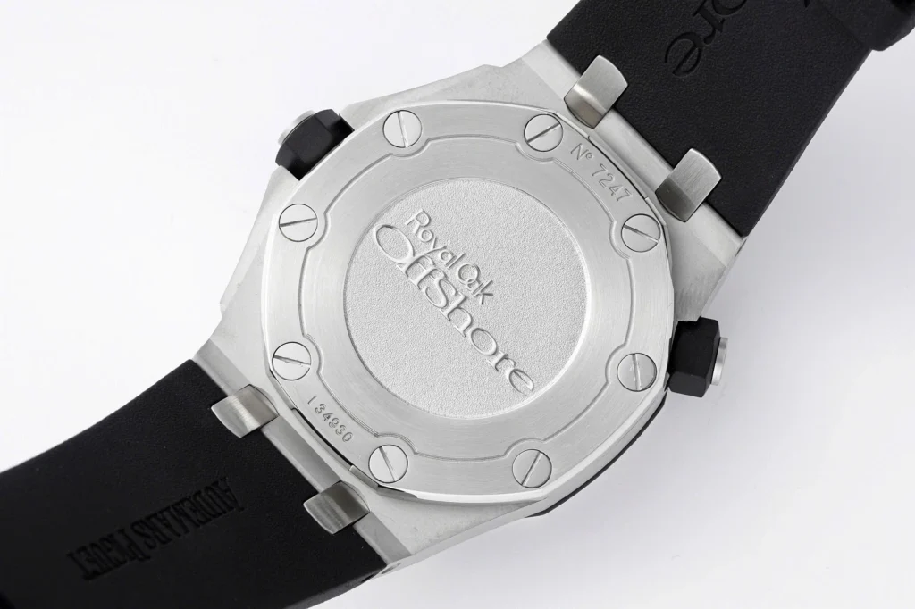 Super Clone Audemars Piguet Royal Oak Offshore 15710ST 42mm Black Dial – — movement / caseback view