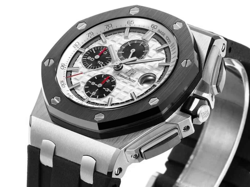 Super Clone Audemars Piguet Royal Oak Offshore 26400SO 44mm White Dial – — dial close-up