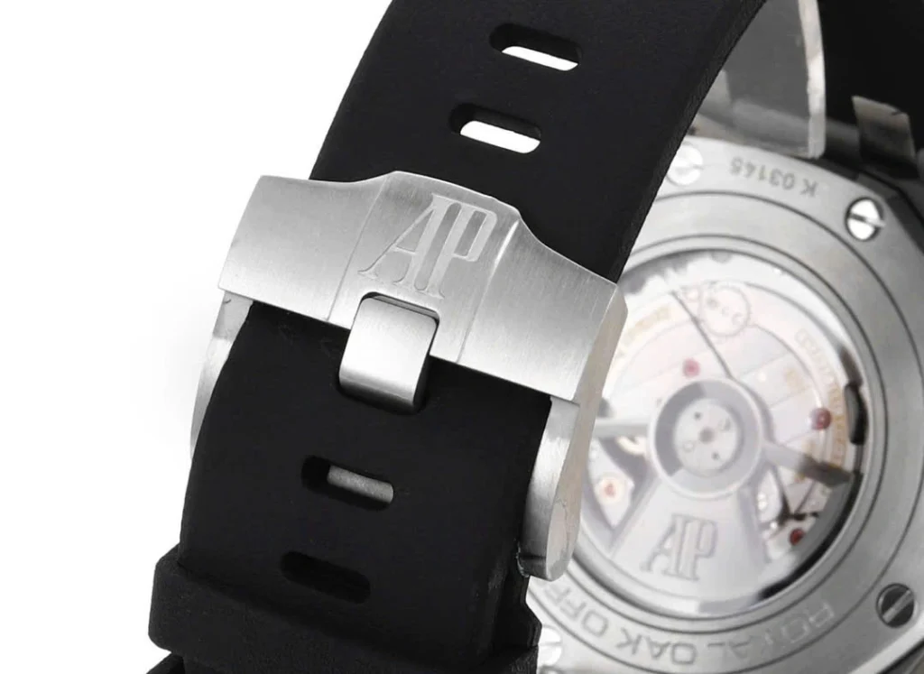 Super Clone Audemars Piguet Royal Oak Offshore 26400SO 44mm White Dial – — on leather display