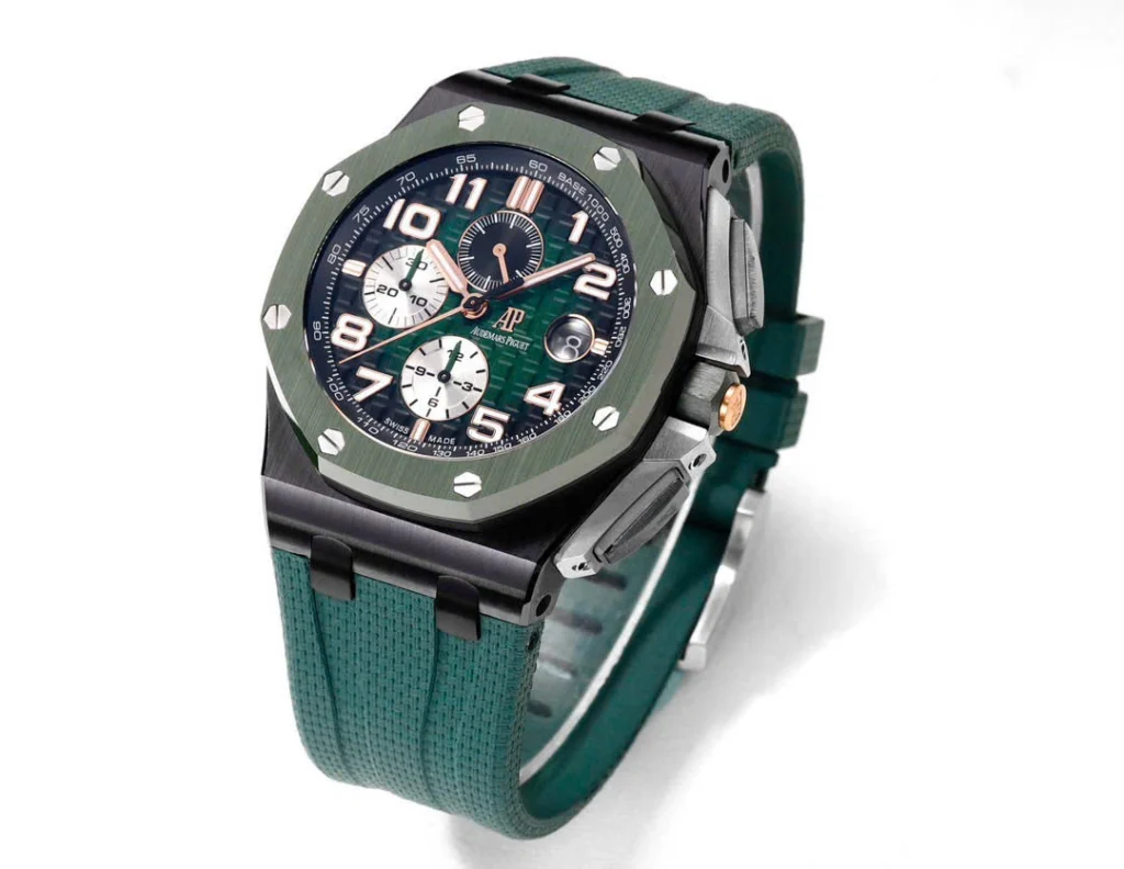 Super Clone Audemars Piguet Royal Oak Offshore 26405ce 44mm Green — case and bezel