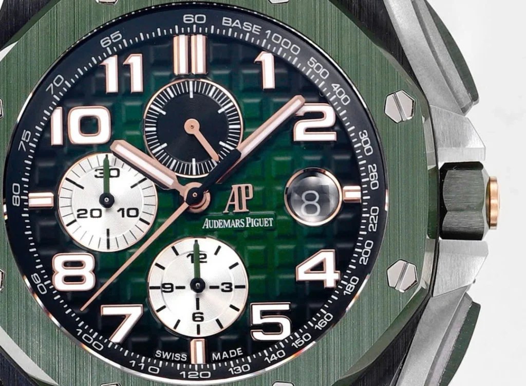 Super Clone Audemars Piguet Royal Oak Offshore 26405ce 44mm Green — side profile