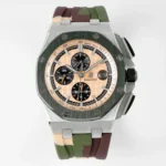 Super Clone Audemars Piguet Royal Oak Offshore Chronograph Ceramic Camouflage 26400SO 44mm Rose Gold Dial — dial close-up