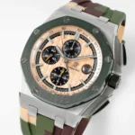 Super Clone Audemars Piguet Royal Oak Offshore Chronograph Ceramic Camouflage 26400SO 44mm Rose Gold Dial — side profile