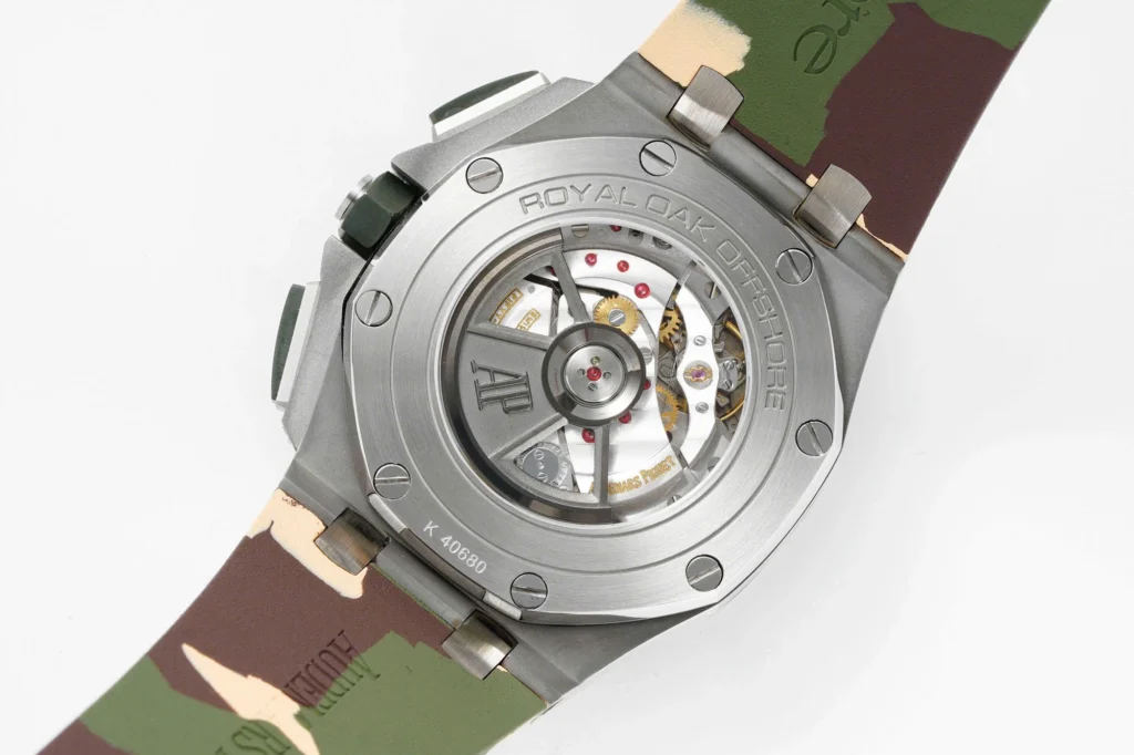 Super Clone Audemars Piguet Royal Oak Offshore Chronograph Ceramic Camouflage 26400SO 44mm Rose Gold Dial — view 9
