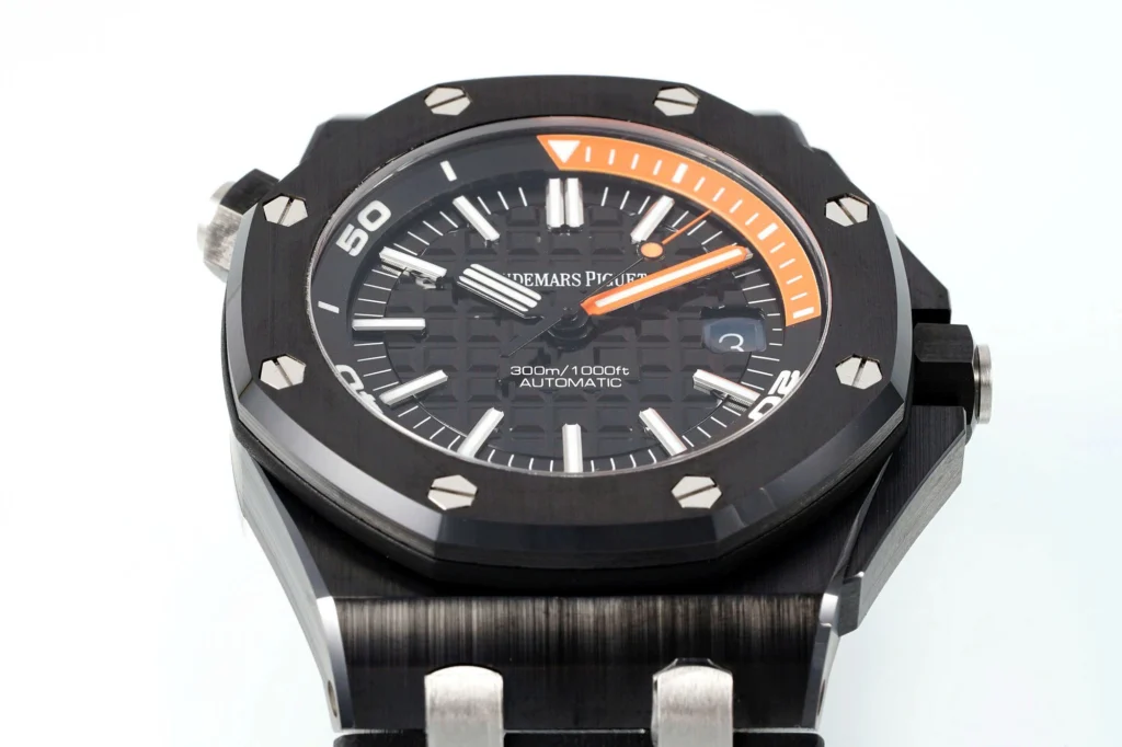 Super Clone Audemars Piguet Royal Oak Offshore Diver 15707 42mm Black Dial Ceramic — clasp and links