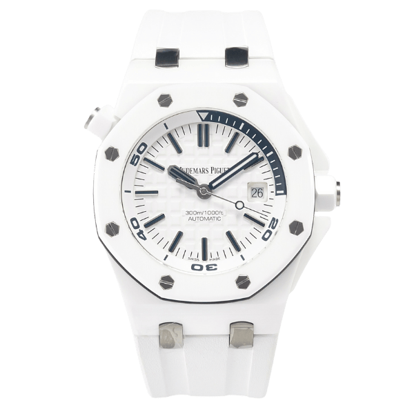 Super Clone Audemars Piguet Royal Oak Offshore Diver 15707CE 42mm White Dial Ceramic