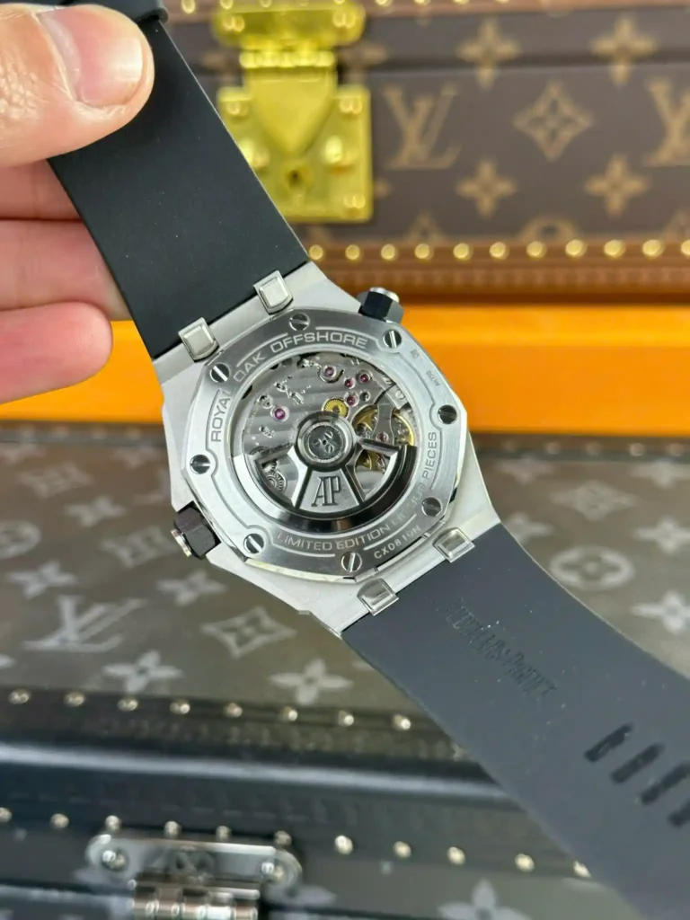 Super Clone Audemars Piguet Royal Oak Offshore Diver 15720ST 42mm Black Dial — movement / caseback view