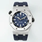 Super Clone Audemars Piguet Royal Oak Offshore Diver 15720ST 42mm Blue Dial — dial close-up