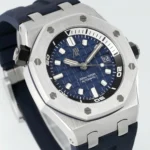 Super Clone Audemars Piguet Royal Oak Offshore Diver 15720ST 42mm Blue Dial — case and bezel