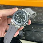 Super Clone Audemars Piguet Royal Oak Offshore Diver 15720ST 42mm Grey Dial – — case and bezel