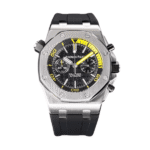 Super Clone Audemars Piguet Royal Oak Offshore Diver Chronograph Black Yellow 26703ST 42mm