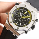 Super Clone Audemars Piguet Royal Oak Offshore Diver Chronograph Black Yellow 26703ST 42mm — bracelet detail