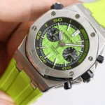 Super Clone Audemars Piguet Royal Oak Offshore Diver Chronograph in Green 26703ST 42mm — bracelet detail