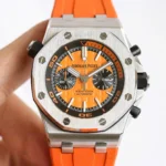 Super Clone Audemars Piguet Royal Oak Offshore Diver Chronograph in Orange 26703ST 42mm — dial close-up