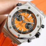 Super Clone Audemars Piguet Royal Oak Offshore Diver Chronograph in Orange 26703ST 42mm — bracelet detail