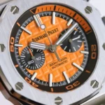 Super Clone Audemars Piguet Royal Oak Offshore Diver Chronograph in Orange 26703ST 42mm — side profile