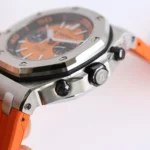 Super Clone Audemars Piguet Royal Oak Offshore Diver Chronograph in Orange 26703ST 42mm — clasp and links