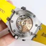 Super Clone Audemars Piguet Royal Oak Offshore Diver Chronograph in Yellow 26703ST 42mm — movement / caseback view
