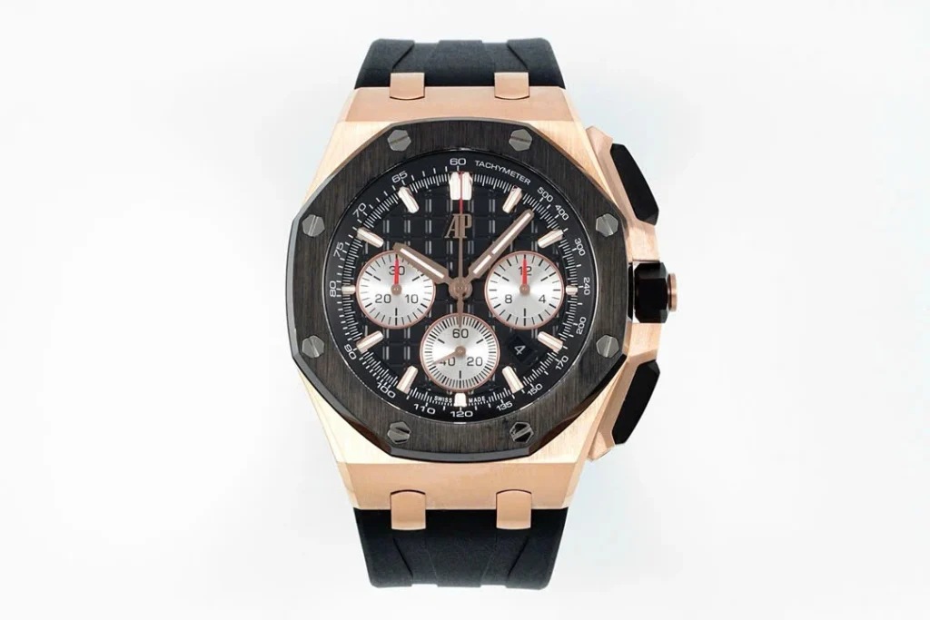 Super Clone Audemars Piguet Royal Oak Offshore Rose Gold 26420ST 42mm Black Dial