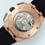Super Clone Audemars Piguet Royal Oak Offshore Rose Gold 26420ST 42mm Black Dial — movement / caseback view