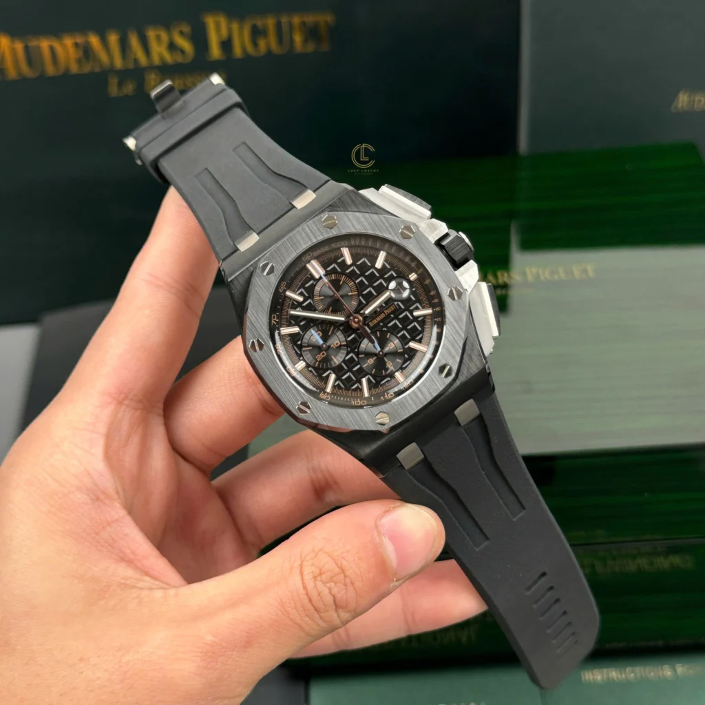 Super Clone Audemars Piguet Royal Oak Offshore Selfwinding Chronograph 26405CE.OO.A002CA.02 Ceramic – — dial close-up