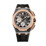 Super Clone Audemars Piguet Royal Oak Offshore Selfwinding Chronograph 26420RO 44mm Black Dial Rose Gold –