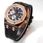 Super Clone Audemars Piguet Royal Oak Offshore Selfwinding Chronograph 26420RO 44mm Black Dial Rose Gold – — case and bezel