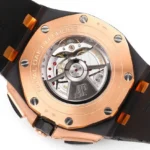 Super Clone Audemars Piguet Royal Oak Offshore Selfwinding Chronograph 26420RO 44mm Black Dial Rose Gold – — movement / caseback view
