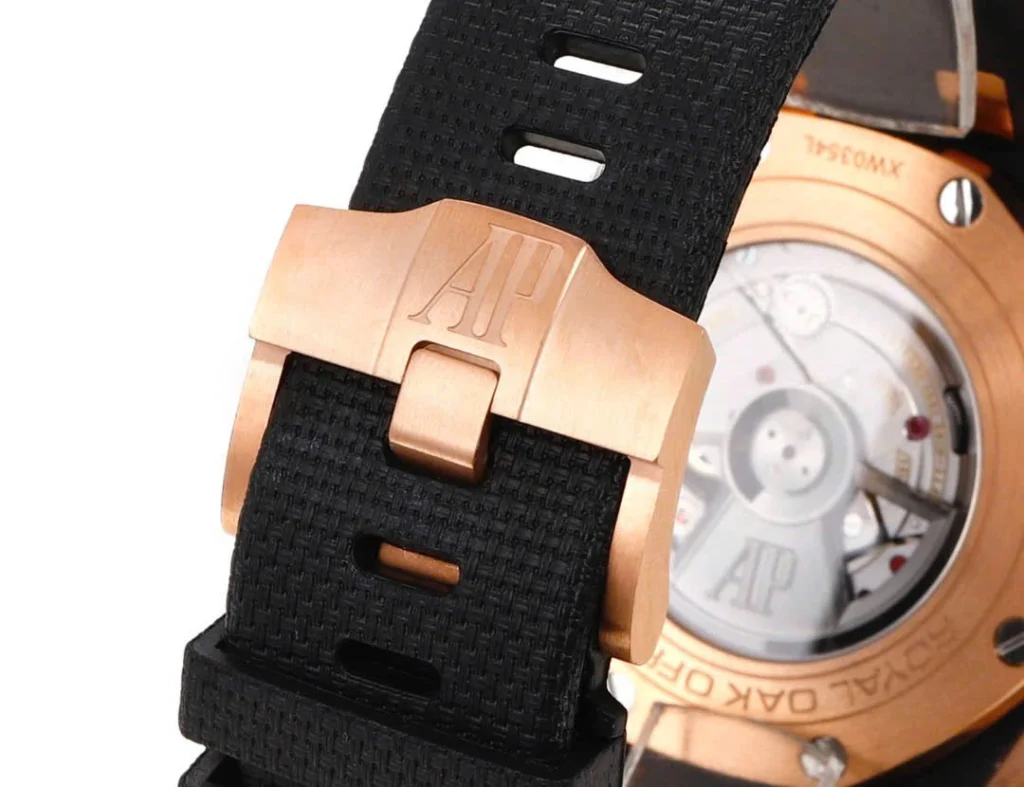 Super Clone Audemars Piguet Royal Oak Offshore Selfwinding Chronograph 26420RO 44mm Black Dial Rose Gold – — view 9