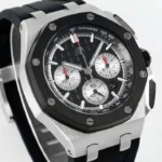 Super Clone Audemars Piguet Royal Oak Offshore Steel 26420ST 42mm Black Dial – — dial close-up