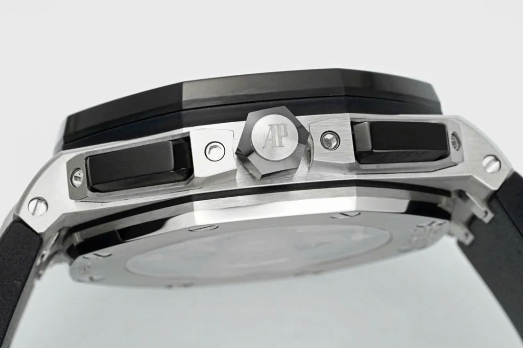 Super Clone Audemars Piguet Royal Oak Offshore Steel 26420ST 42mm Black Dial – — clasp and links